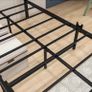 3ft Single Bed Frame with Wood Headboard,Heavy Duty Metal Bed Frame Single Bed, Strong Metal Slats,No Box Spring Needed,Under Bed Storage,Noise Free,Easy Assembly,Brown Image 3