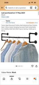 Heavy duty industrial clothes rails x4