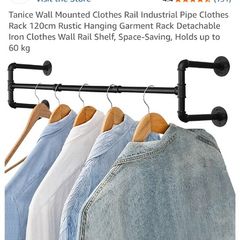 Heavy duty industrial clothes rails x4
