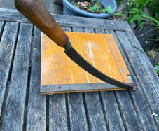 Vintage wooden paper guillotine