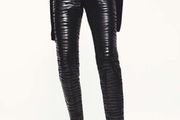 Zara bonded leggings with animal motif embossing