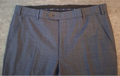 Magee 1866 Tailored Trousers - Blue Micro-Check - Size 32R / 32x32