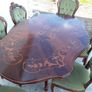 Beautiful Italian design inlaid table with 6 chairs Including 2 carvers Image 10