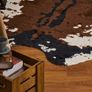 Faux Cowhide Rug (4.6ft x 5.2ft) - Cow Print Area Rug for a Western Boho Decor - Synthetic, Cruelty-Free Animal Hide Carpet with No-Slip Backing Image 2