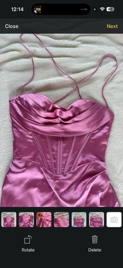 Pink Corset Gown Cally High Slit