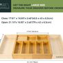 VaeFae Bamboo Extra Large Expandable Cutlery Drawer Organiser - Brand New Image 2