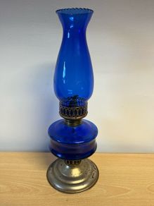 Cobalt Blue Oil Lamp