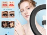 main image for ad Ringlight Led Selfie Ring Light Phone Remote Control Lamp Photography Lighting With Tripod Stand Holder