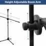Ohuhu Mic Stand Tripod with Mic Clips, Boom Mic Stand Music Stand for Singing Speech Home Studio Usage, Height Adjustable Image 5