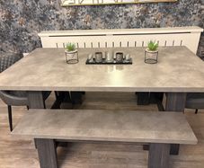 Dining table and benches