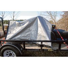 2m x 4m Heavy duty black / silver tarpaulin covers trailer cover quad cover