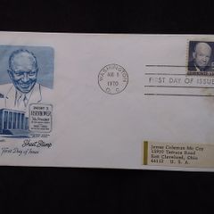 USA Stamps : Dwight D. Eisenhower , 34th President of the United States - First Day Cover , 1970