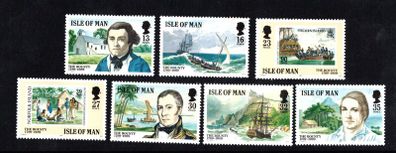 1989 Isle of Man Bicentenary of the Mutiny on the Bounty Commemorative Stamps Mint Never Hinged (MNH)