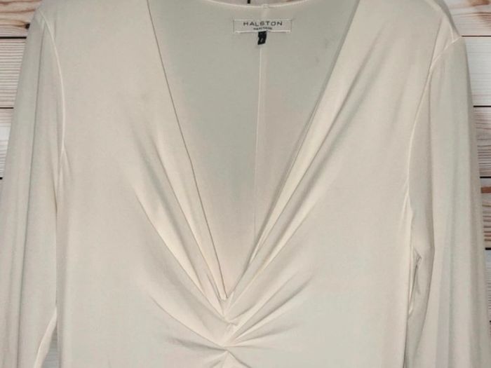 Halston Heritage Off White Maxi Dress