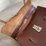 Leather case Bag Brown Leather Document Case vintage Original Image 10