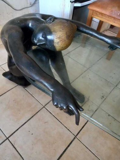 Art Deco Bronze statue table