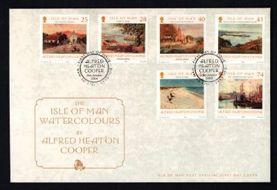 2004 Isle of Man Watercolours by Alfred Heaton Cooper Commemorative Stamps First Day Cover (FDC)