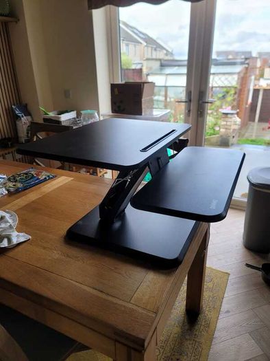 Duronic Sit-Stand Desk Converter - Height Adjustable Workstation