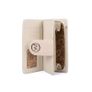 New Stylish Beige - Quilted Metail Detail Trim Purse Image 4