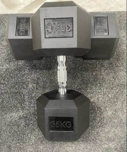 Brand New Hex Rubber Dumbbells