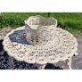 Cast Iron Tree Bench White CH-717-W Image 2
