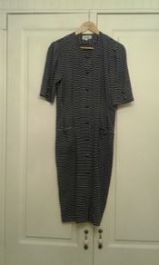 Vintage Navy/White Stripe Dress