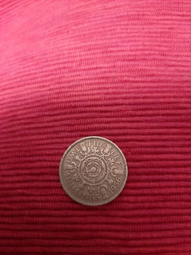 Elizabeth II two shilling piece 1956
