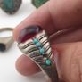 15 Mixed Vintage Rings Antique Style Brass Glass & Stone Collectible Ring Lot Image 3