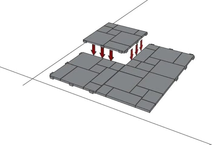 10 Pack Garden Composite Interlocking Decking Tiles Recycled Material 30 x 30cm