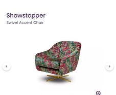 Amanda Holden showstopper swivel accent chair . Unwanted prize . Brand new