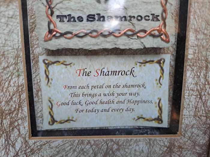 Vintage Irish Shamrock Picture Frame