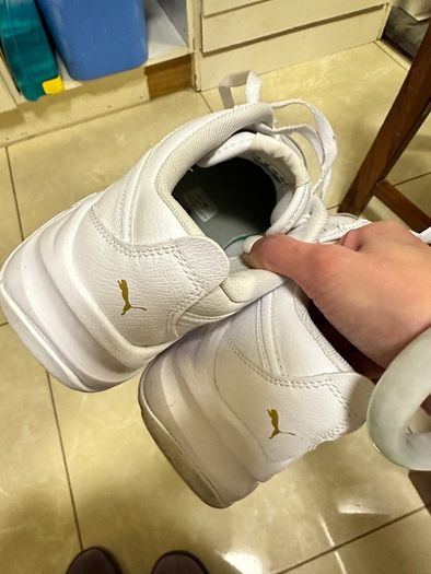 Puma white trainers