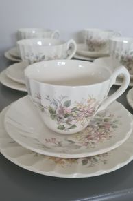 Tea Cups Saucers Side Plates Myott Meakin Straffordshire