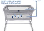 Next2Me Dream Bedside Baby Crib - Co-Sleeping Baby Cot with Mattress, Rocking Function, Foldable Side, Adjustable Height, Mesh Windows, Wheels and Travel Bag - 0-6 Months, 9 kg