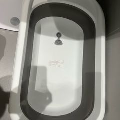 Foldable Baby Bath with Newborn Support White/Grey