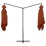Double Parasol with Steel Pole 250x250 cm Bordeaux Terracotta Image 2