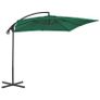 Cantilever Umbrella with Steel Pole 250x250 cm Green Image 7