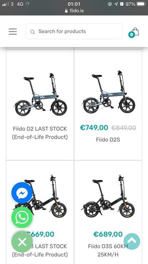 Electric Bike Fiido D2S Folding Moped