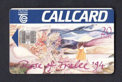 1994 Ireland 20 unit Rose of Tralee '94 (Schlumberger SC7) Call Card Used. Telecom Eireann card number 1067.