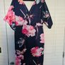 Navy & Pink Scuba Faux Wrap Dress (nwt) Image 2