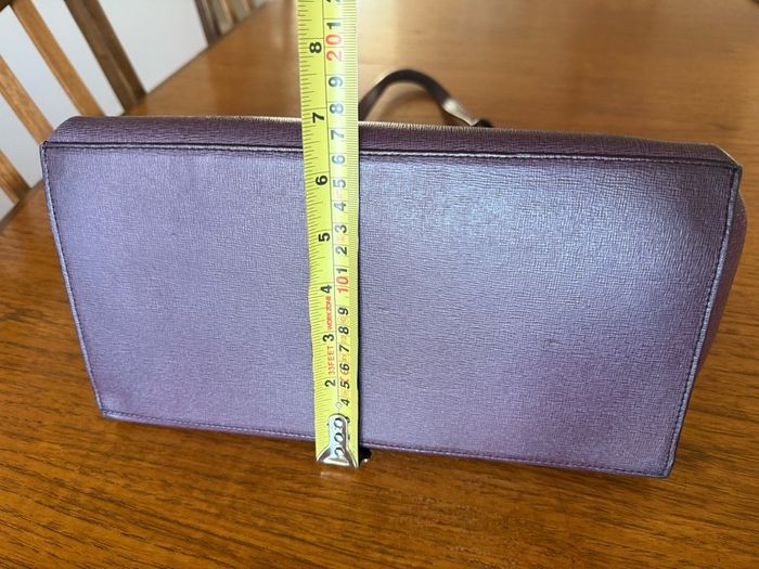 Furla Aubergine Saffiano Leather Bag