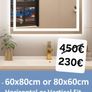 LED Bathroom Mirror 60x80cm Bluetooth Image 2