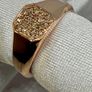 Diamond Natural Arglye Champagne Diamond SIGNET Ring Image 4