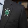 Green Crystals stuffed Turtle shaped Brooch for Men and Women Image 3