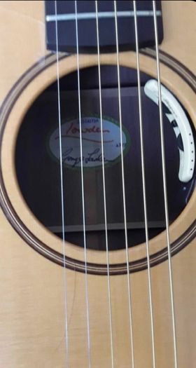 Left handed Lowden semi acoustic guitar