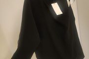 BNWT Mango black one shoulder  long sleeve top size L UK12/14 EU40/42 Postage included