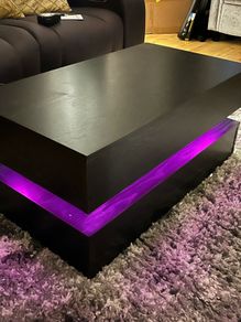 Black LED Coffee Table