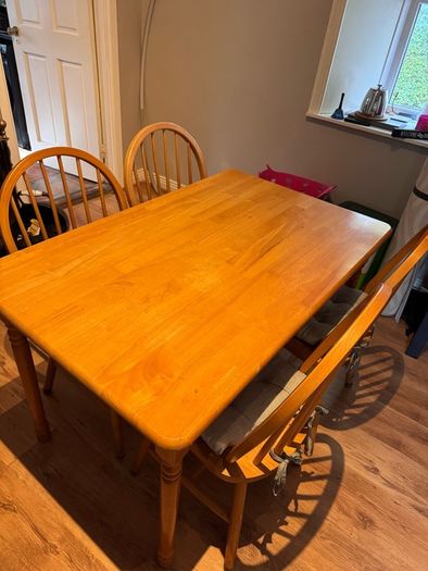 Table and 4 chairs
