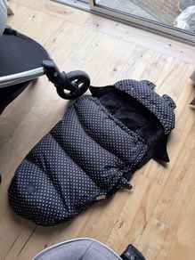 Cosy Buggy Footmuff with Polka Dot Design