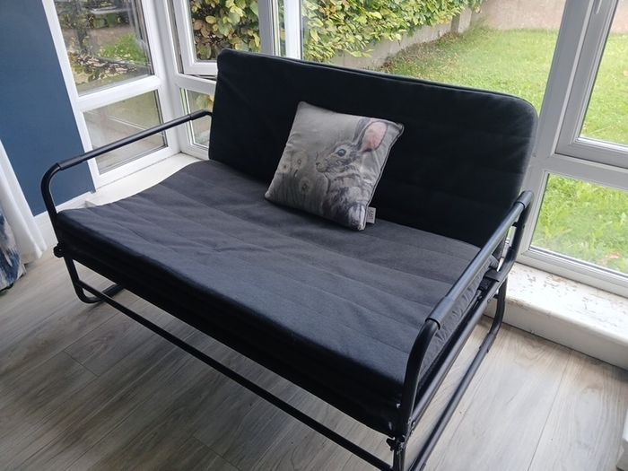 Ikea Knisa sofa bed grey/black